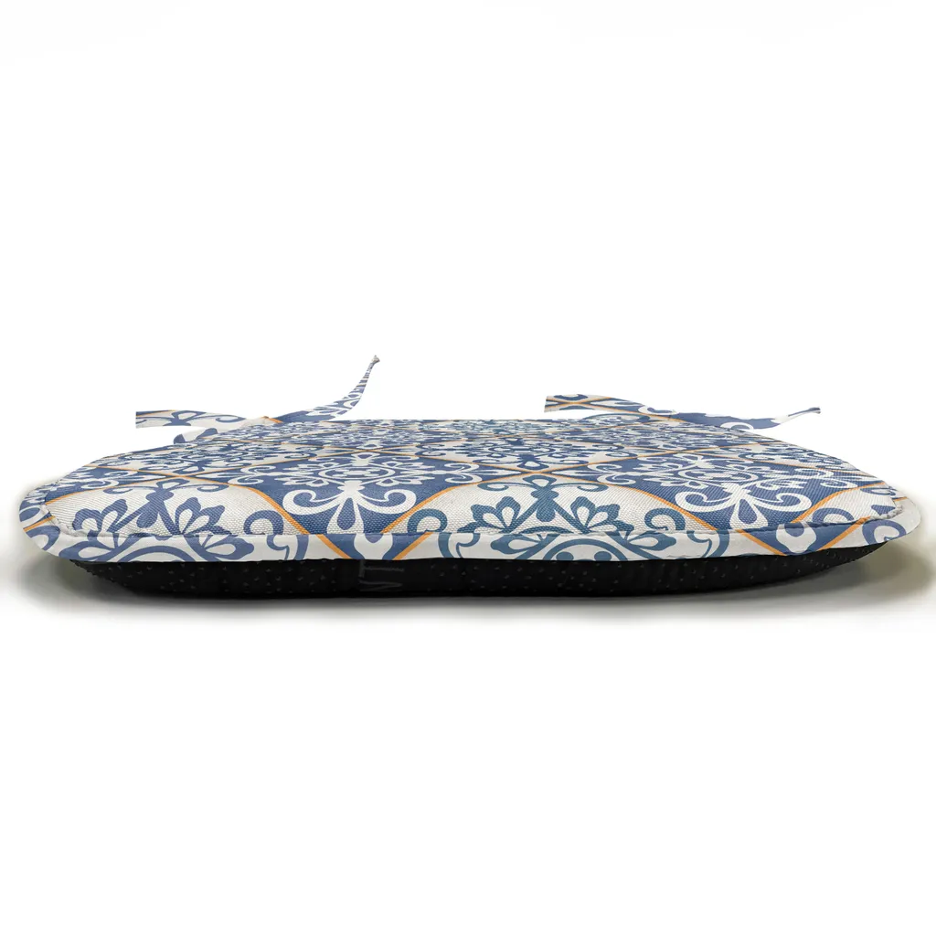 Cuscini Sedie Lavabili ABAKUHAUS 40x40 - Set 4 Decorativi Blu Crema - 3