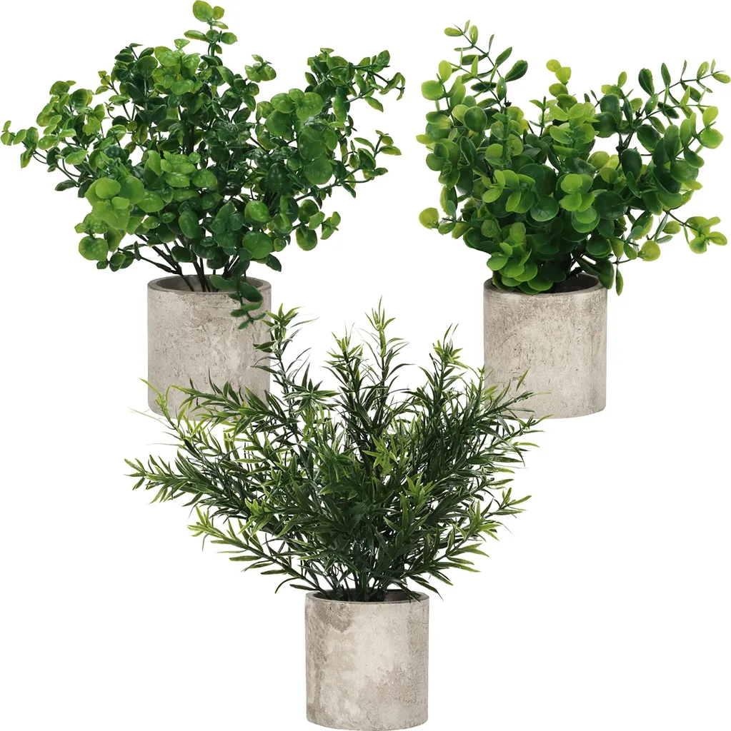 Finies les plantes mortes ! Pack de 3 eucalyptus artificiels sans soin