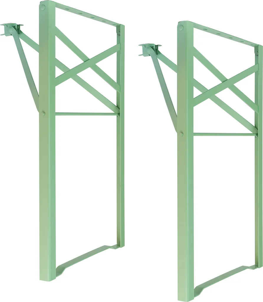 Gambe Tavolo DIY BIERZELT in Acciaio Verde Pastello - Set da 2 H70cm