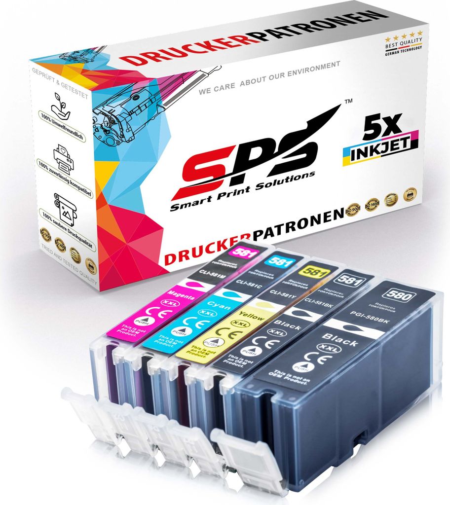 5x Tinten Canon PGI-580 CLI-581 XXL Multipack kompatibel für Canon Pixma TS8152