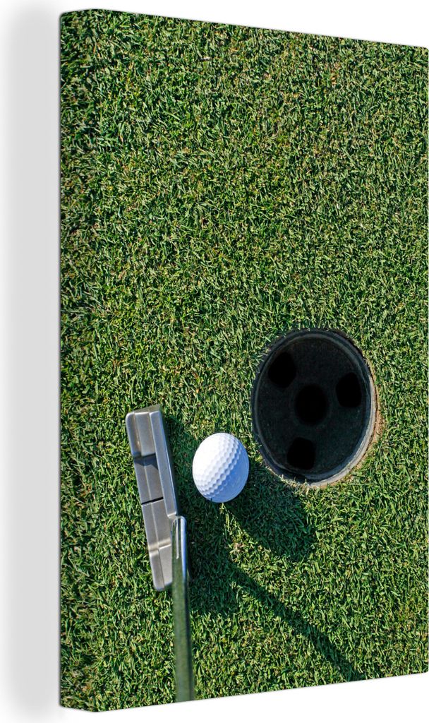 OneMillionCanvasses - Leinwandbilder - 90x140 cm, Ein Putter ist ein Schlag beim Golf, Wandbilder Kunstdruck Wanddekoration - Foto auf Leinwand -...