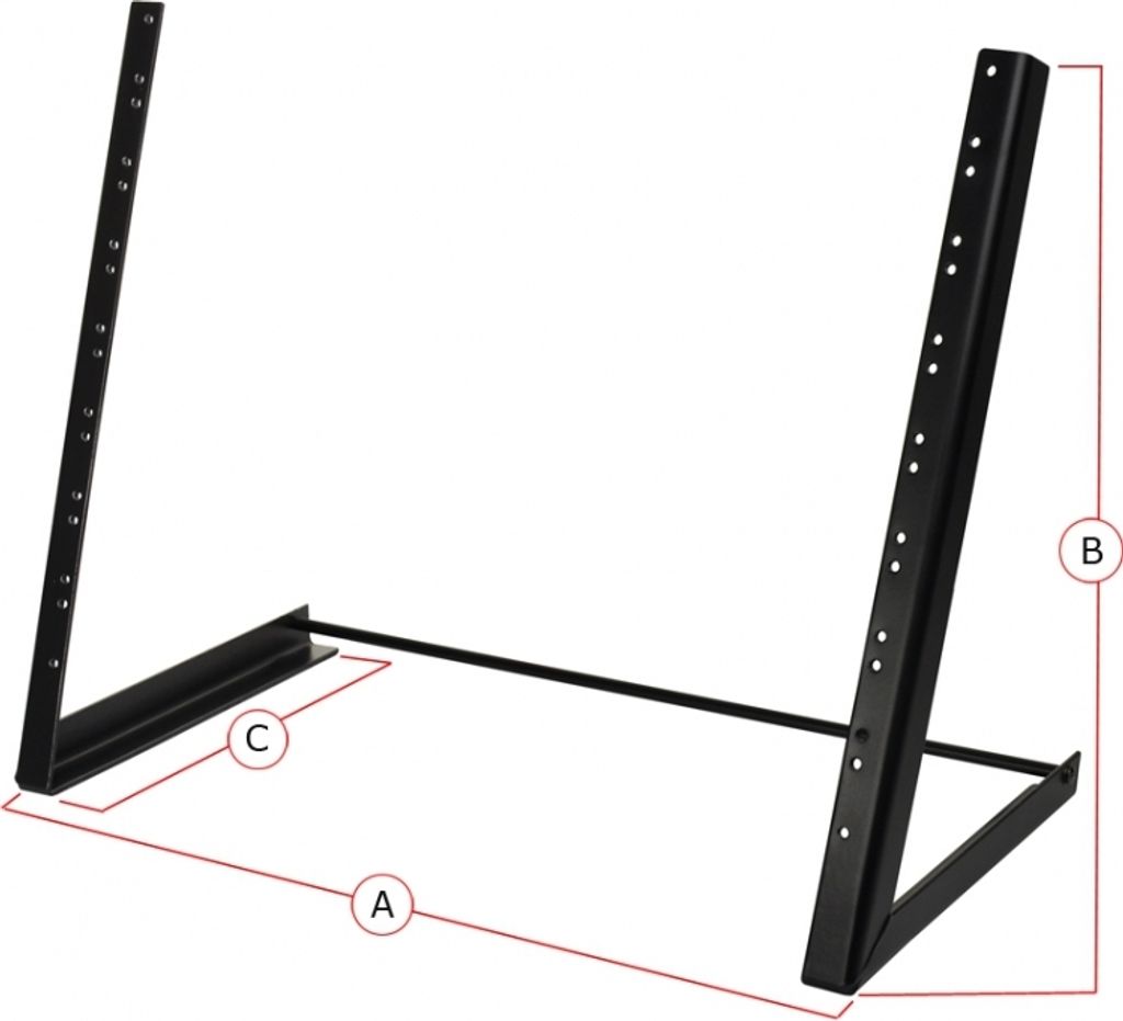 Steinbach abgeschrägtes 19 Zoll /8 HE Rack Desktop-Stativ für Audio...