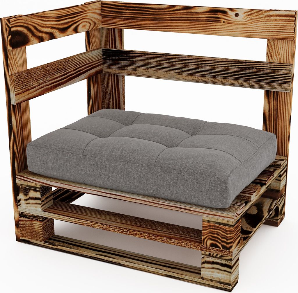 Lermowood Palettenmöbel Mpe Eckbank 60 x 80 cm Geflammt | Europaletten Indoor und Outdoor Lounge Gartenmöbel Holz Gartenmöbel Set Lounge Möbel ...