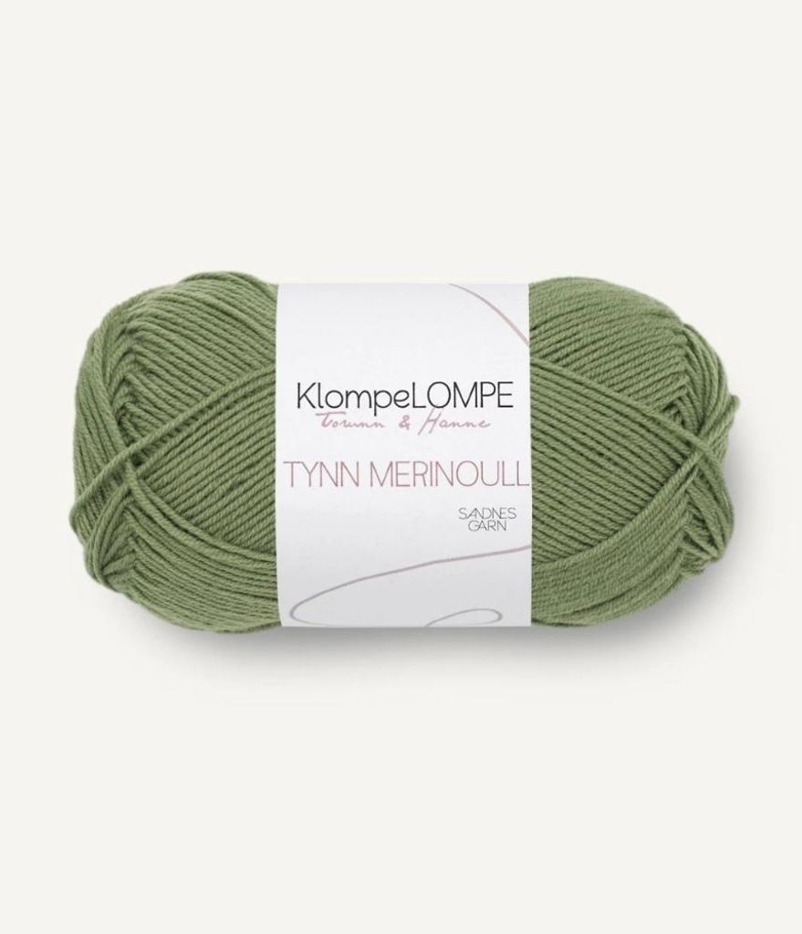Sandnes KlompeLOMPE Tynn Merinoull 50g 9052 mork puddergronn