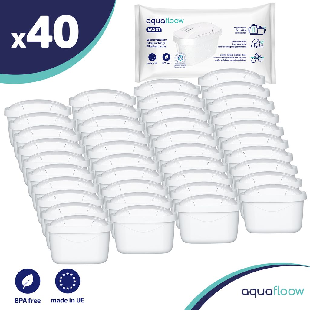 Aquaflow Wasserfilter Kartuschen – 40 Stück | Produktbild 1