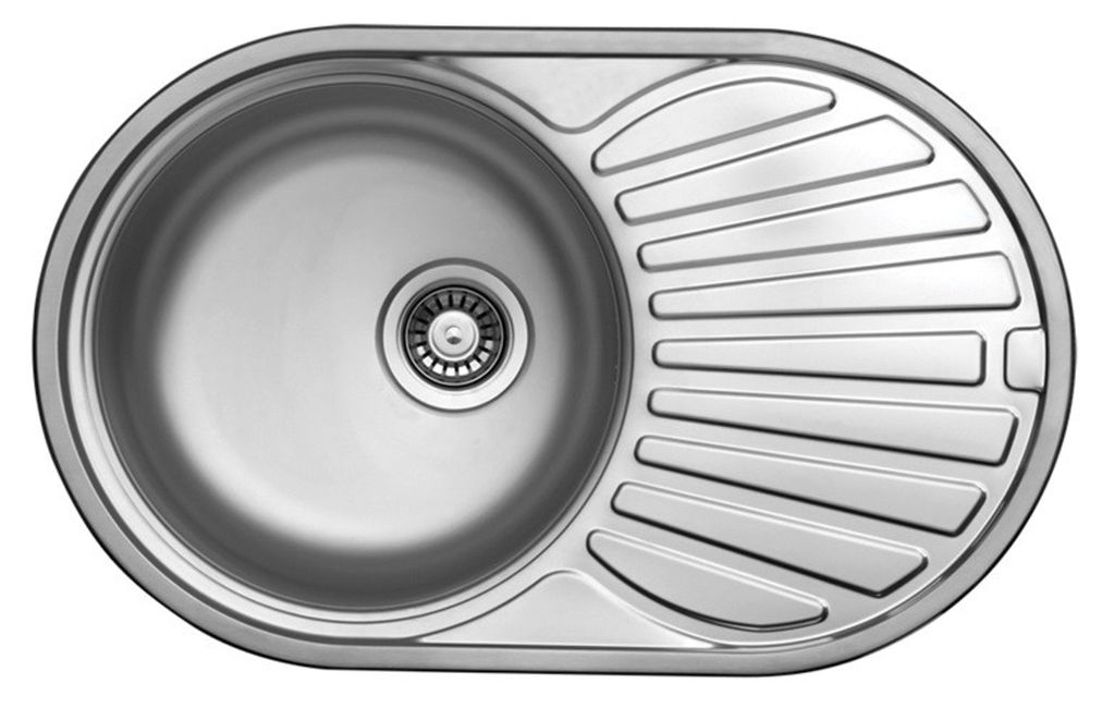 Edelstahlspüle 77x48cm mit Ablage Einbauspüle Edelstahl Waschbecken Küchenspüle