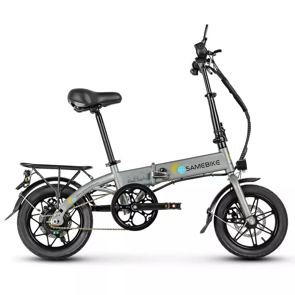14Zoll LCD E-Bikes Elektro-Fahrrad, Elektrofahrrad, E-Bike Klapprad E-Bike 36V Pedelec City EBike,klapprad Aluminiumlegierung E-Bike Klappräder Grau