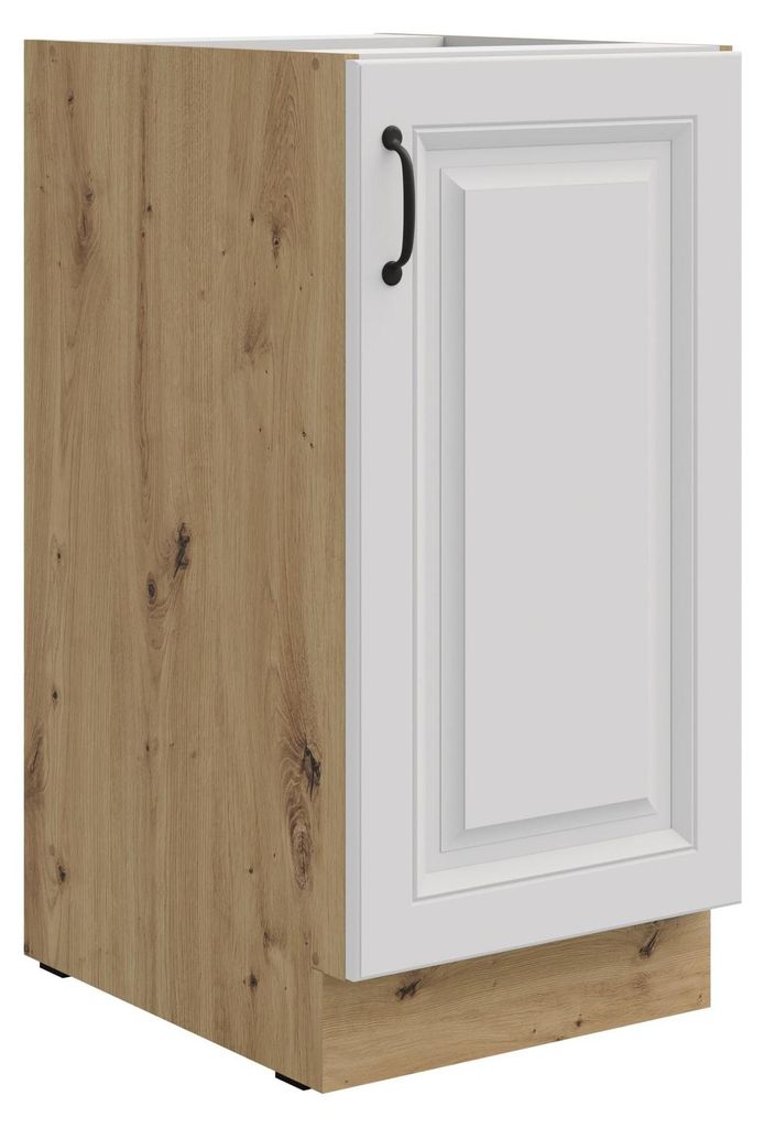 Unterschrank 40 cm Stilo Weiß + Eiche Artisan Küchenzeile Produktbild 