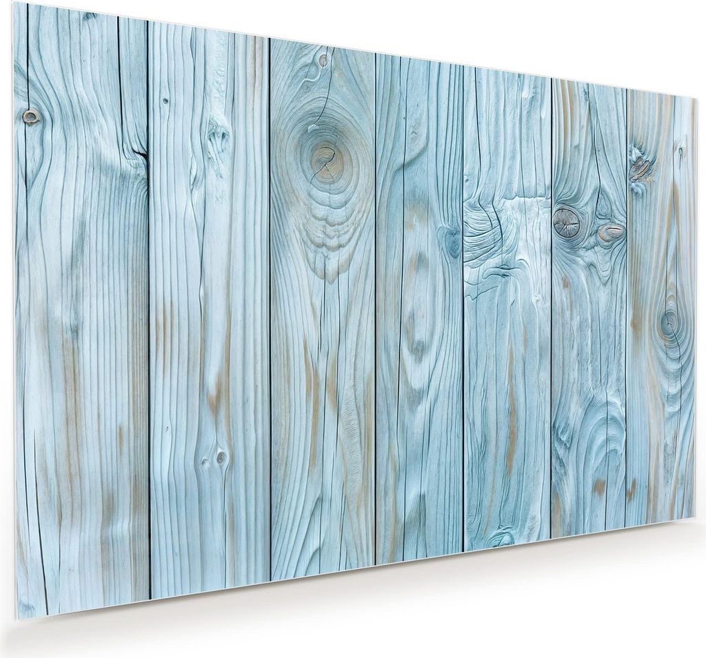 Glasbild 75x50cm in XXL für Wohnzimmer, Schlafzimmer Motiv Holzbretterdekor