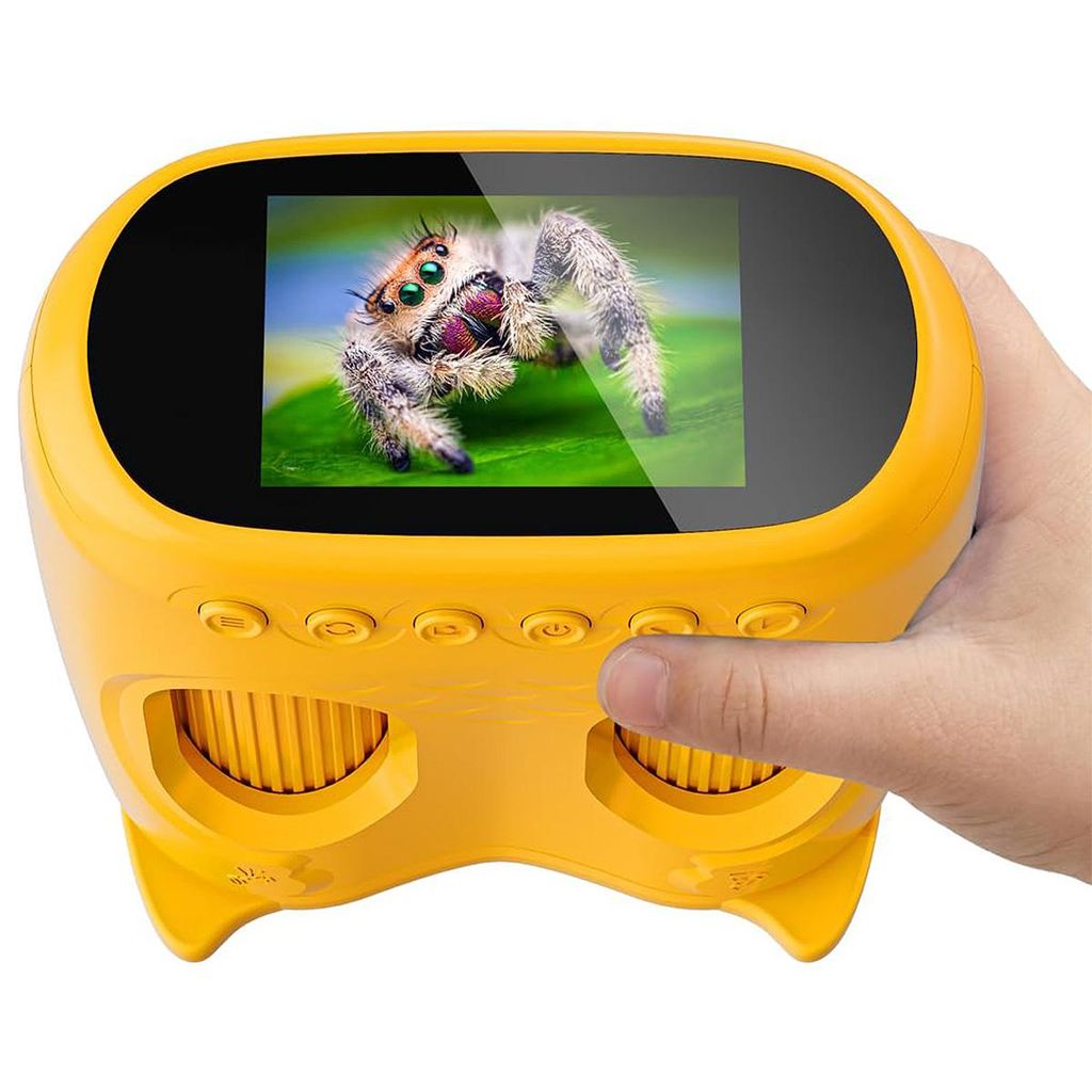 2in1 Mikroskop Fernglas Kinder 1000X 10X Vergrößerung 2 Zoll IPS Display 600mAh USB-C Foto Video Natur Schule Outdoor