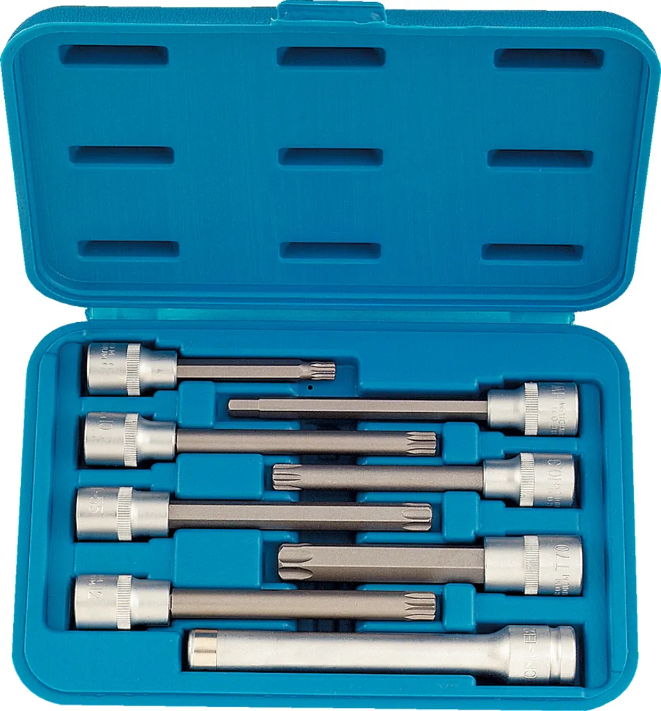 Douilles pour Arbre à Cardan et Culasse - Set de 8 Embouts Torx et Ribe