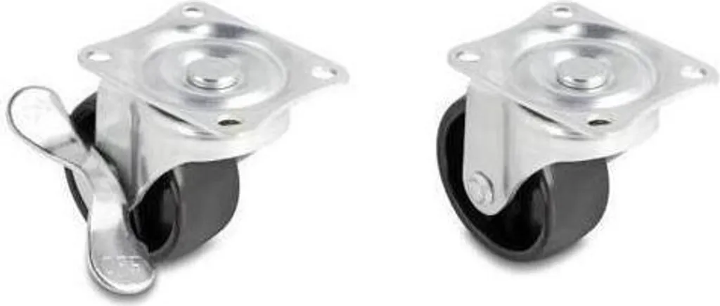 Roulettes de Remplacement 50mm pour Meuble de Bureau Delock - Set de 4