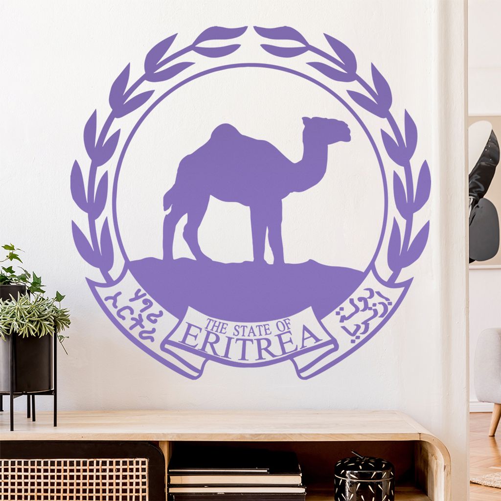 Eritrea Wappen Wandtattoo Wandaufkleber Wall Sticker - Dekoration, Küche, Wohnzimmer, Schlafzimmer, Badezimmer
