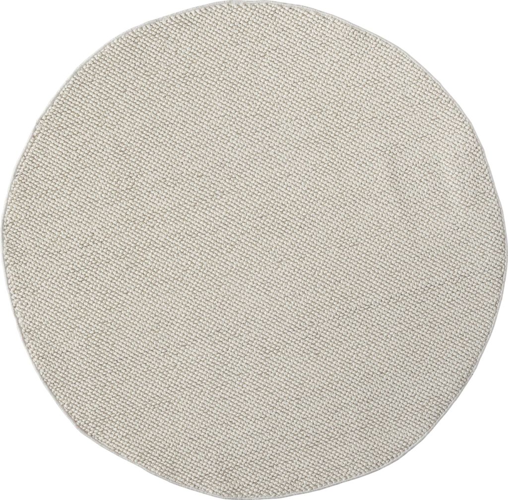 Teppich 'Ava' rund weiß 120 x 120 cm
