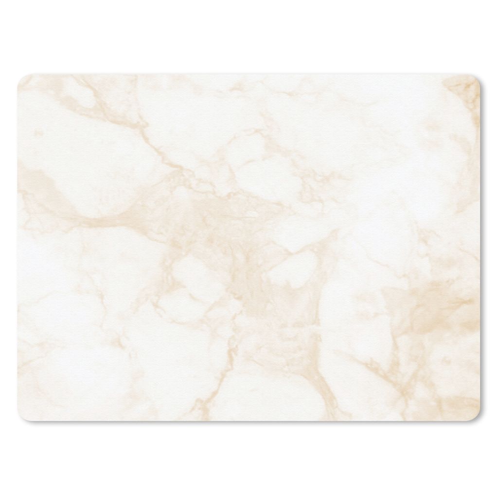 MuchoWow Mauspad Mousepad Marmor - Weiß - Gold - Luxus 23x19 cm - Mousepads - Maus Mat - Pad - Mausunterlage - Schreibtischunterlage - Mauspad