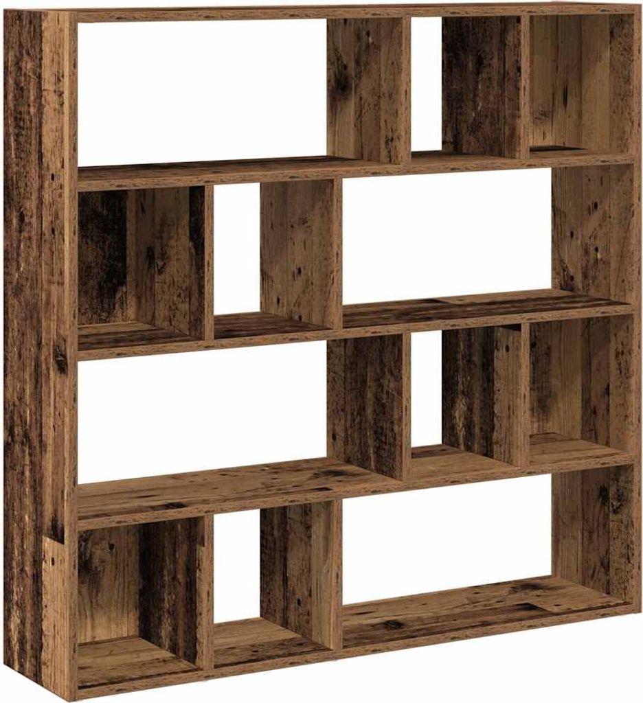 vidaXL Bücherregal/Raumteiler Altholz-Optik 105x24x102 cm