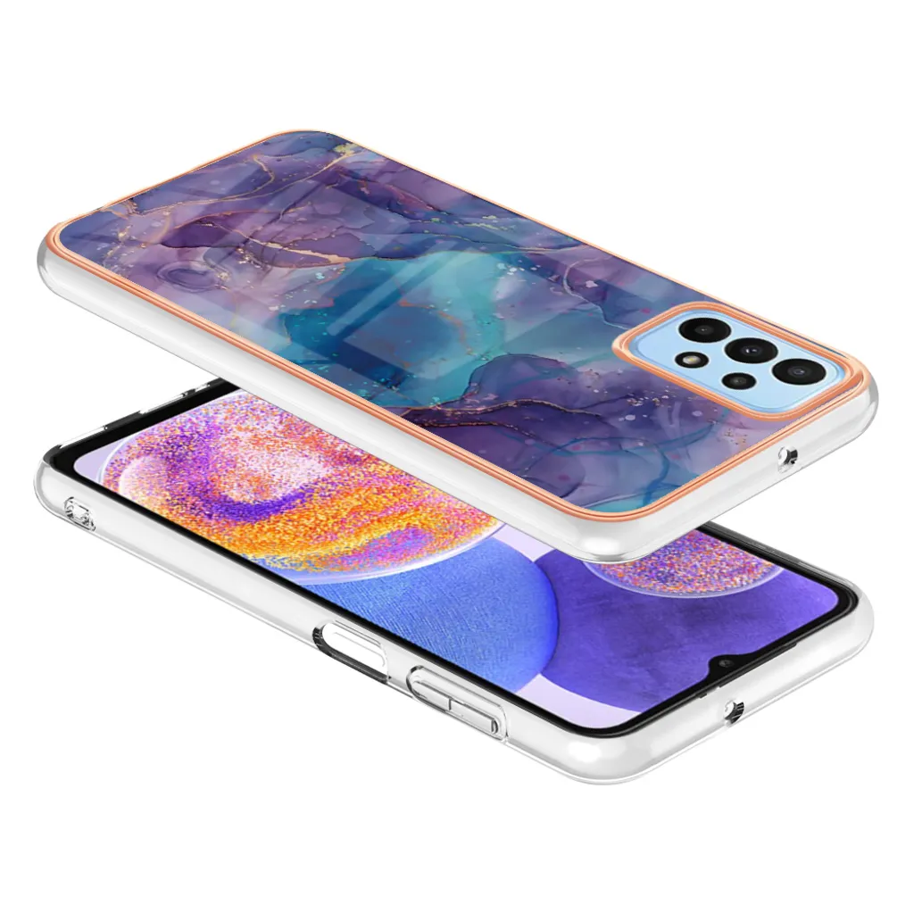Custodia Samsung Galaxy A33 5G Viola Morbida Antiurto per Famiglie - 3