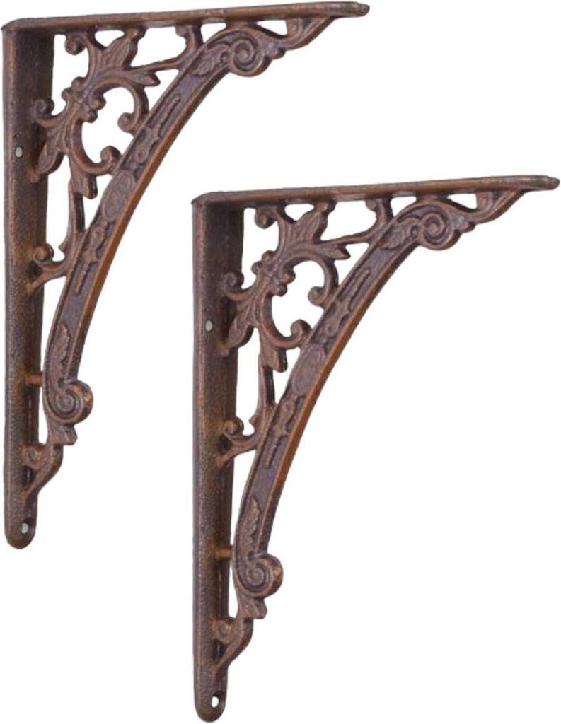 Regalhalter Regalträger Eckwinkel Gusseisen #43750 2er Set