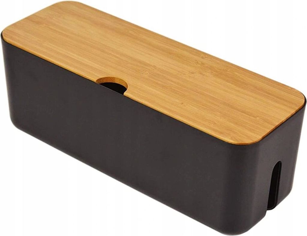 Káblový manažment BLACK BOX+WOOD (30x11x11cm) Obrázok produktu 1