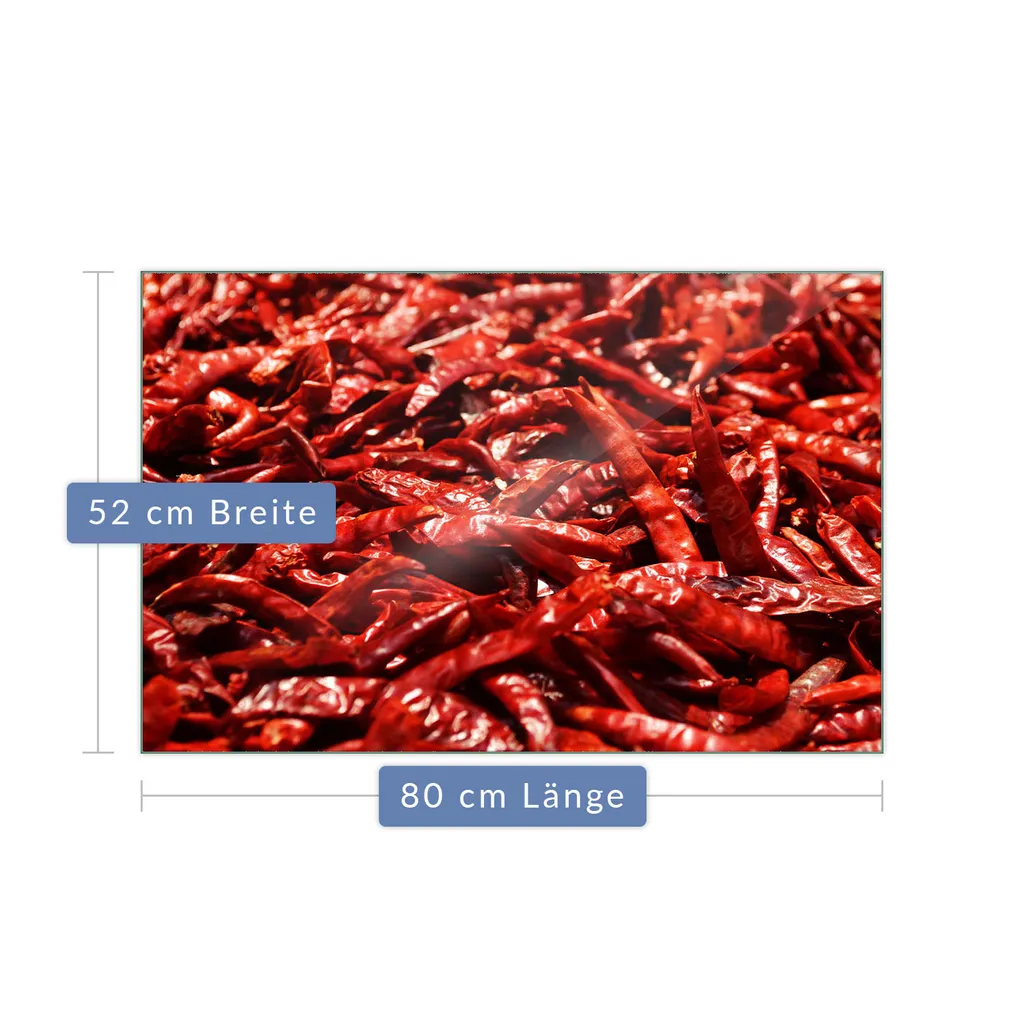 Decorwelt Piastra Copripiano Cottura In Vetro 80x52 Cm – Rosso Paprika – Multiuso: Protezione, Tagliere, Sottopentola, Vassoio - 3