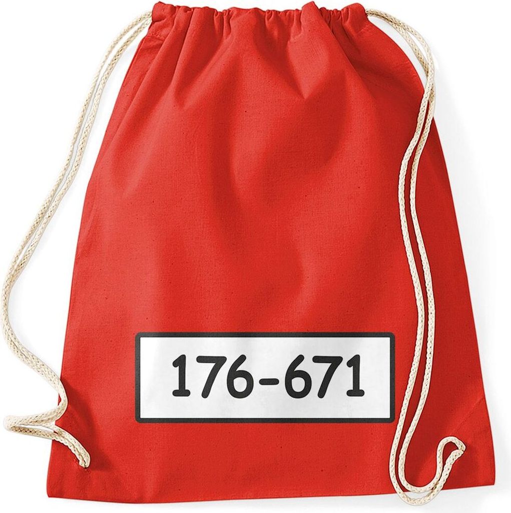 Turnbeutel Panzerknacker Karneval Fasching Banditen Bande Bankräuber Moonworks rot unisize