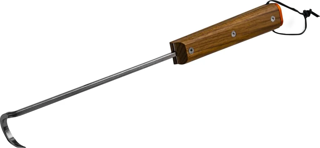 Pic à viande inox idéal pour retourner les grillades au barbecue bois