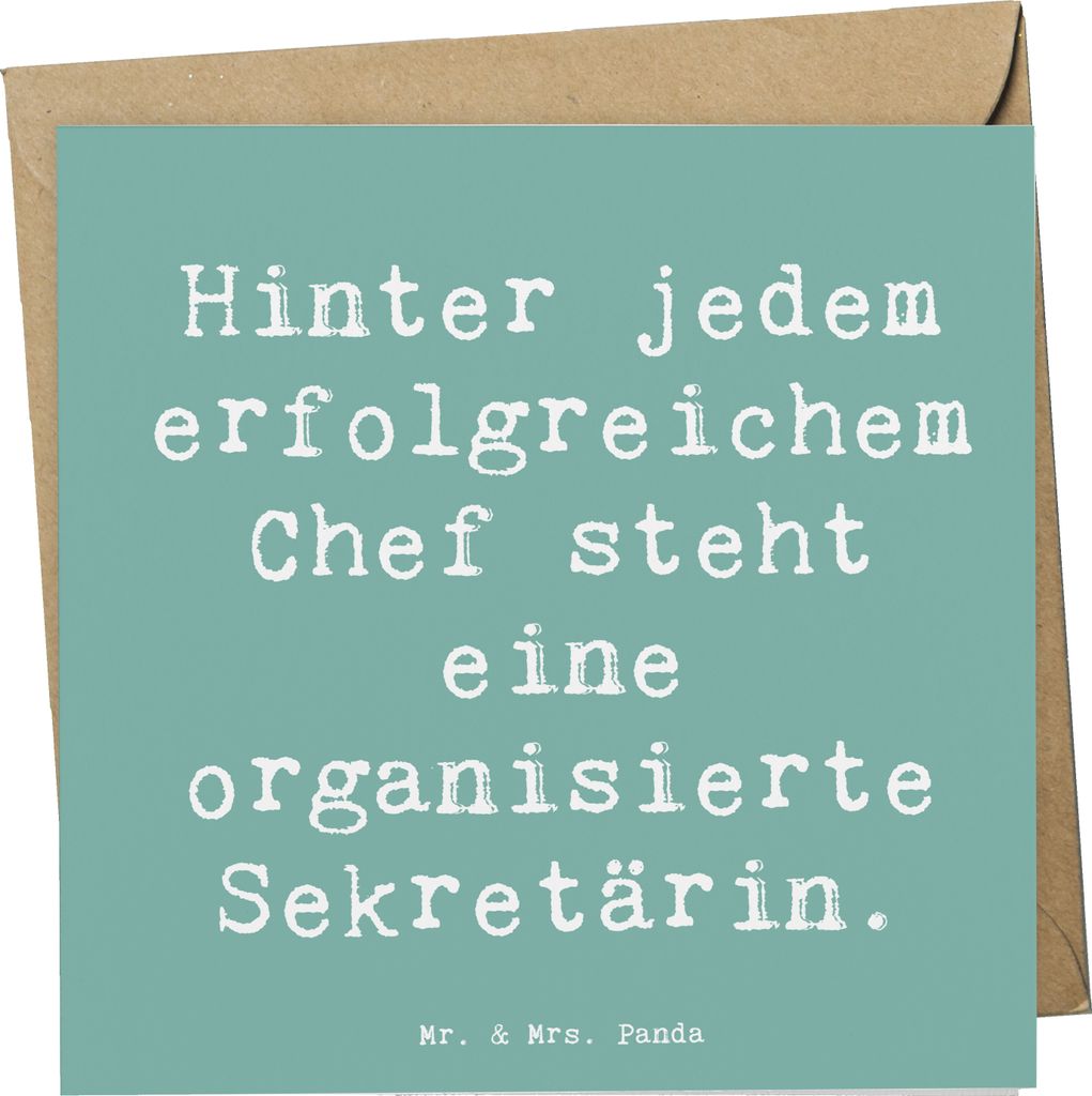 Mr. & Mrs. Panda Klappkarte Spruch Sekretärin Erfolg - Produktbild 