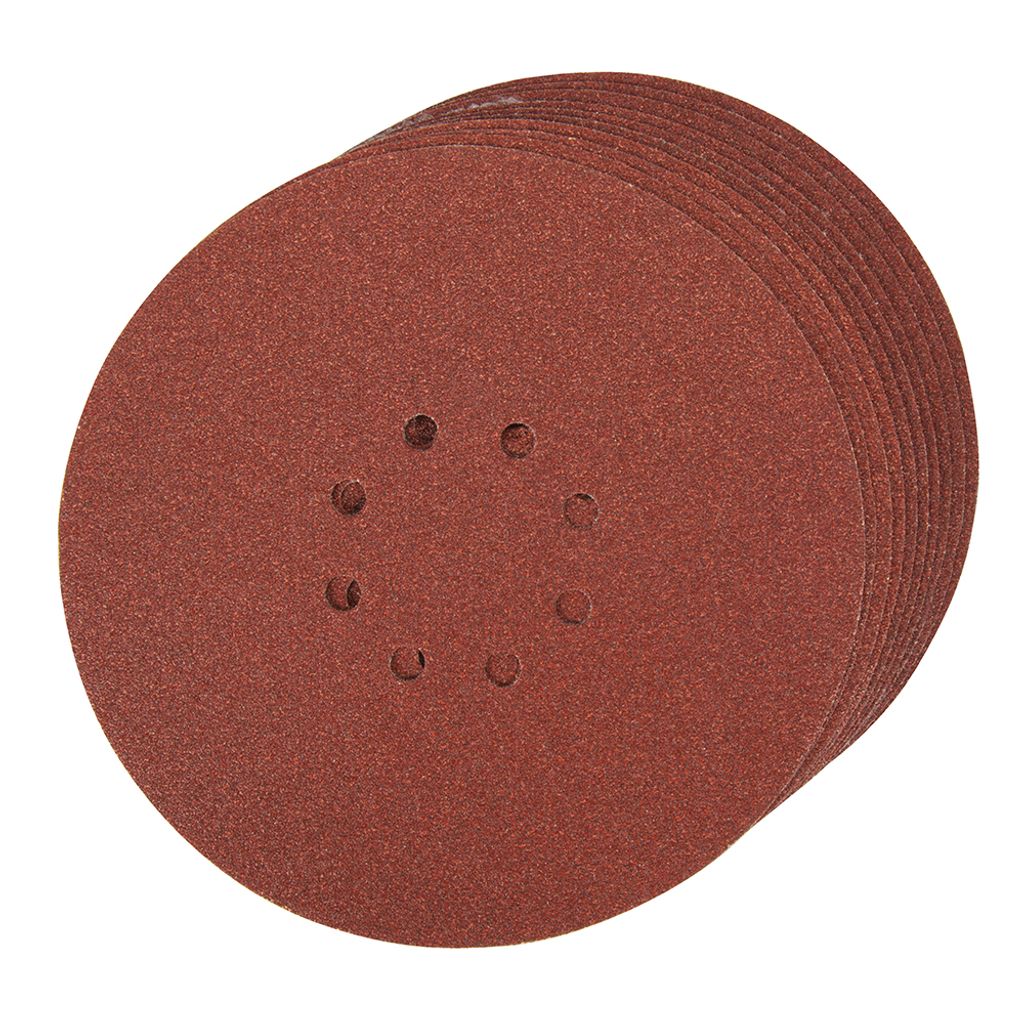 Silverline Klettschleifscheiben, gelocht, 225 mm, 10er-Pckg.