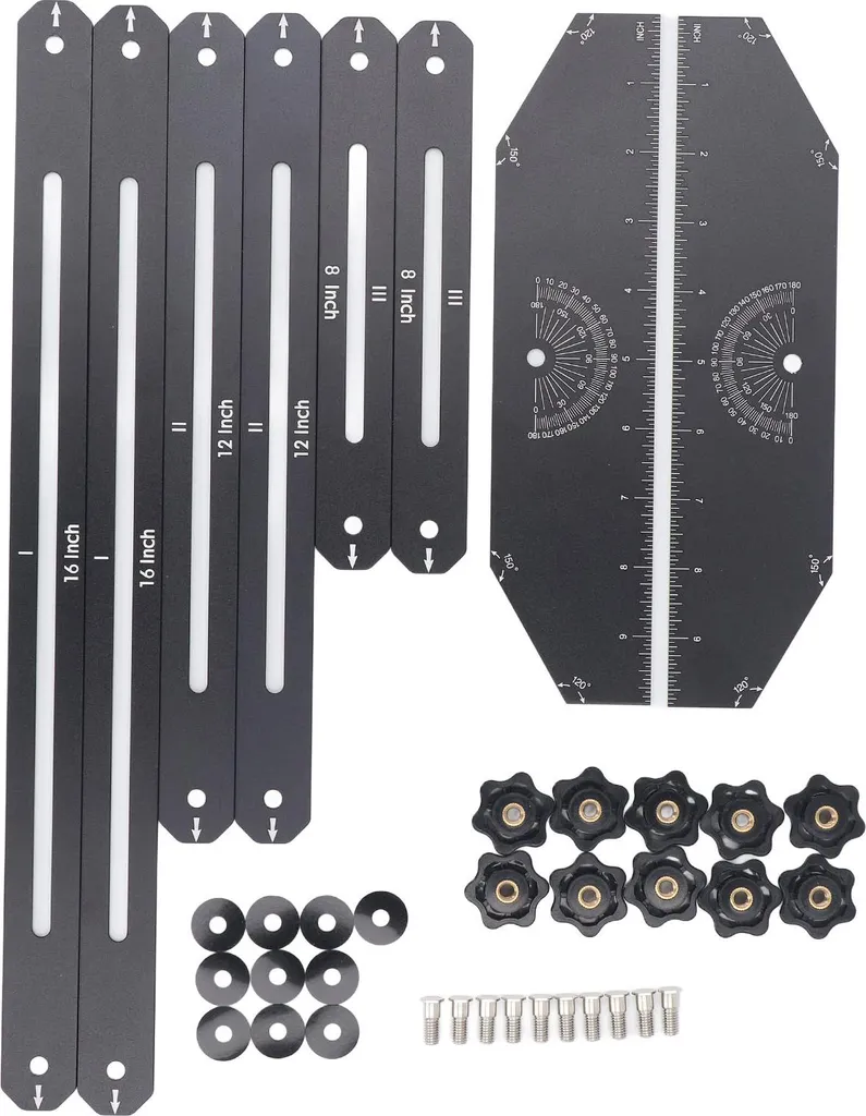 Gabarit pour marches d'escalier en aluminium rotatif à 360° réglable