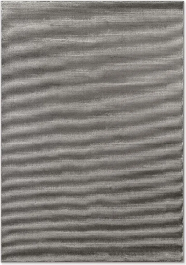 Tapis Moderne Perles Elle Decoration 120x170 cm Anthracite et Crème
