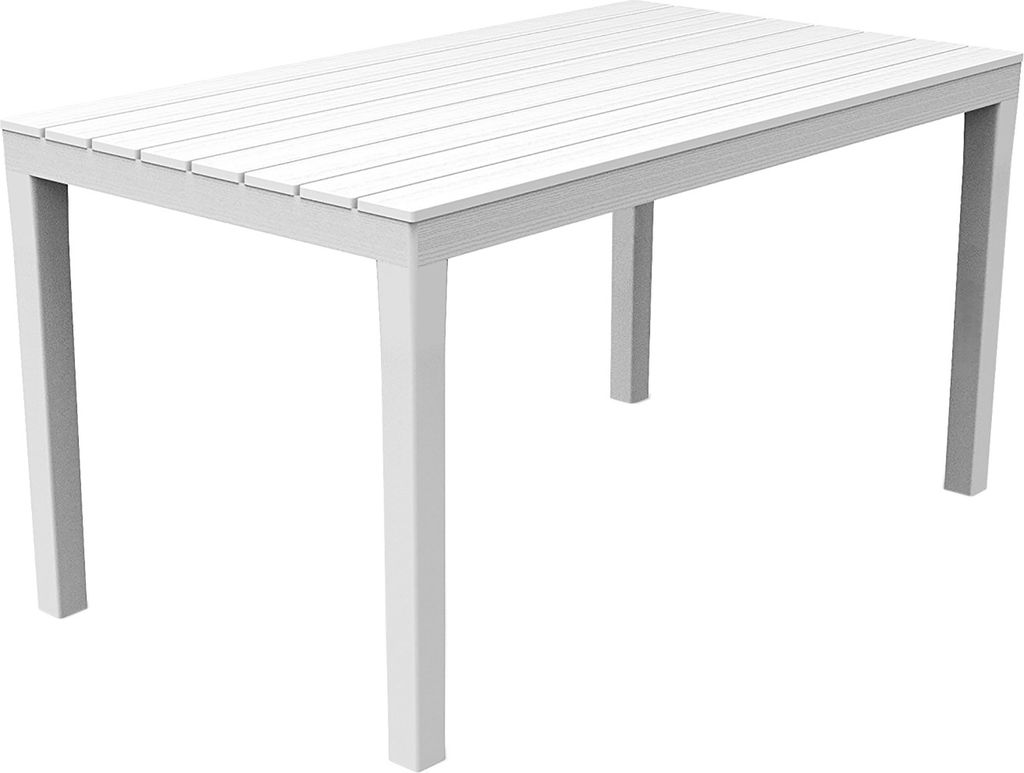 Gartentisch Rechteckig Mokka 138x80x72cm Holz-Optik