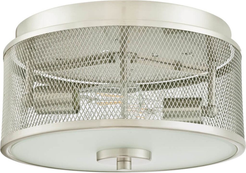 Deckenleuchte Morrison Nickel gebürstet mit 2 Lichtquellen