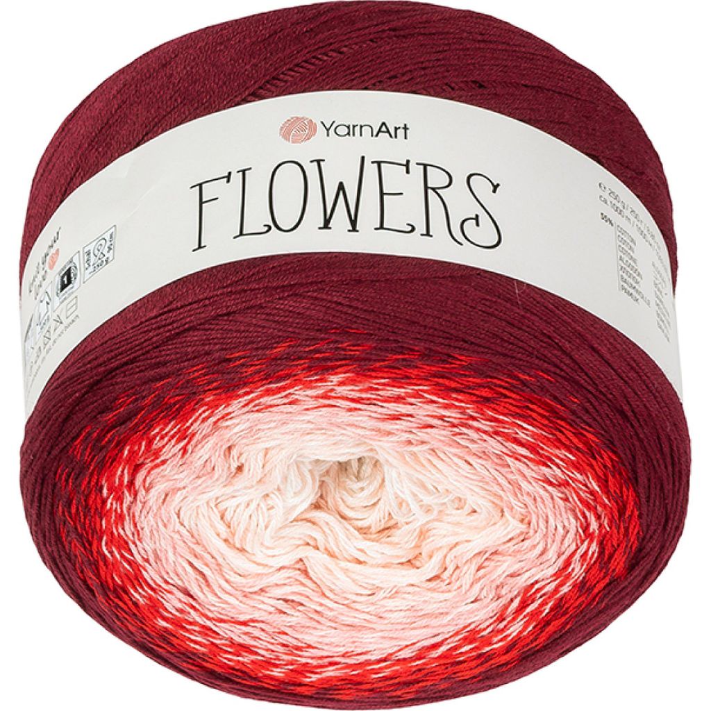 Yarn Art Flowers 269 Red Pink Pletací příze Obrázek produktu 