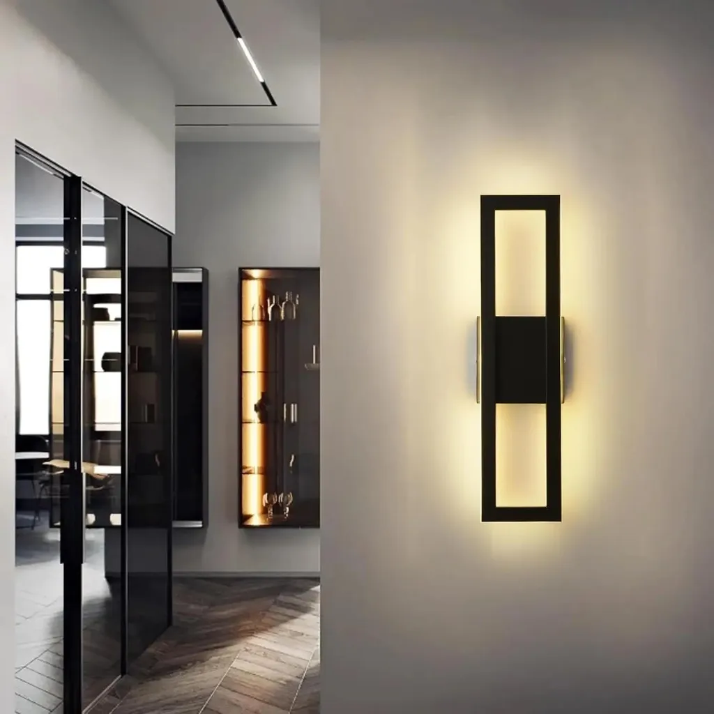 Barre lumineuse LED 40cm pour miroir ou bureau applique noire 19W