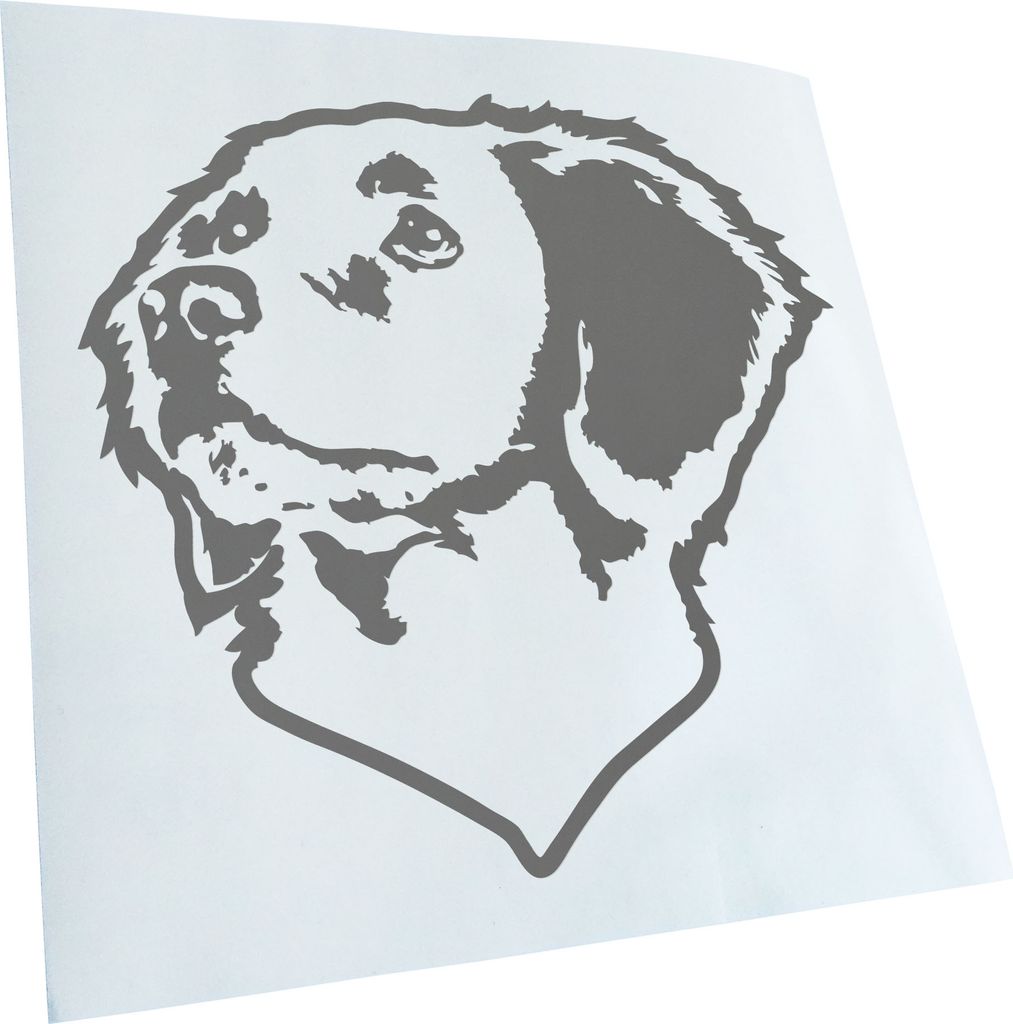 Kiwistar - Autoaufkleber - Brittany Hund - Grau - 60x55cm - Aufkleber für Auto, Laptop, Fahrrad, LKW, Motorrad mehrfarbig JDM Decal Racing