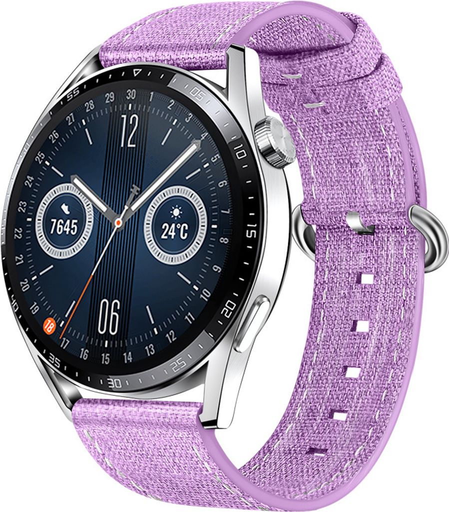 BStrap Denim Armband für Garmin Venu 2 Plus, purple Produktbild 