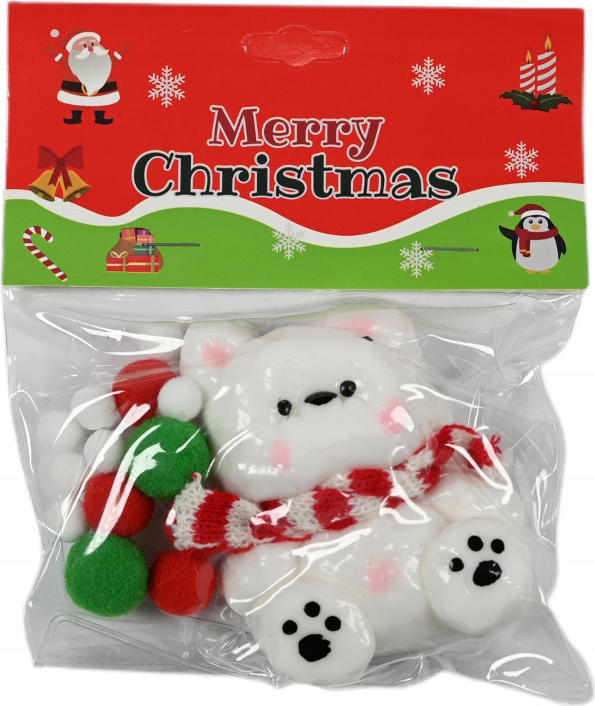Weihnachts Anti-Stress Bär Squishy Nikolaus Geschenk Squeeze Toy 8cm Entspannung Spielzeug