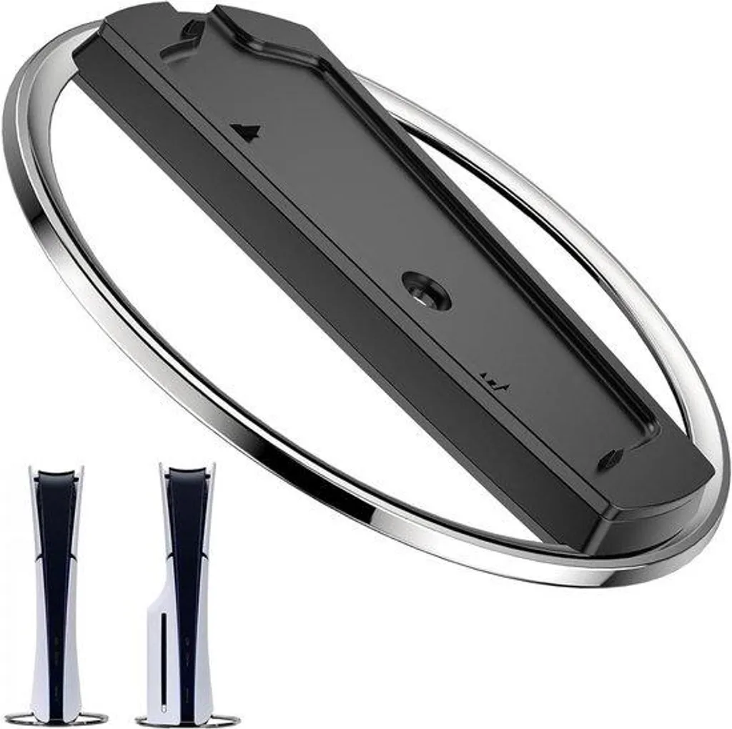 Support Vertical en Métal Noir Compatible PS5 Slim - Socle de Maintien