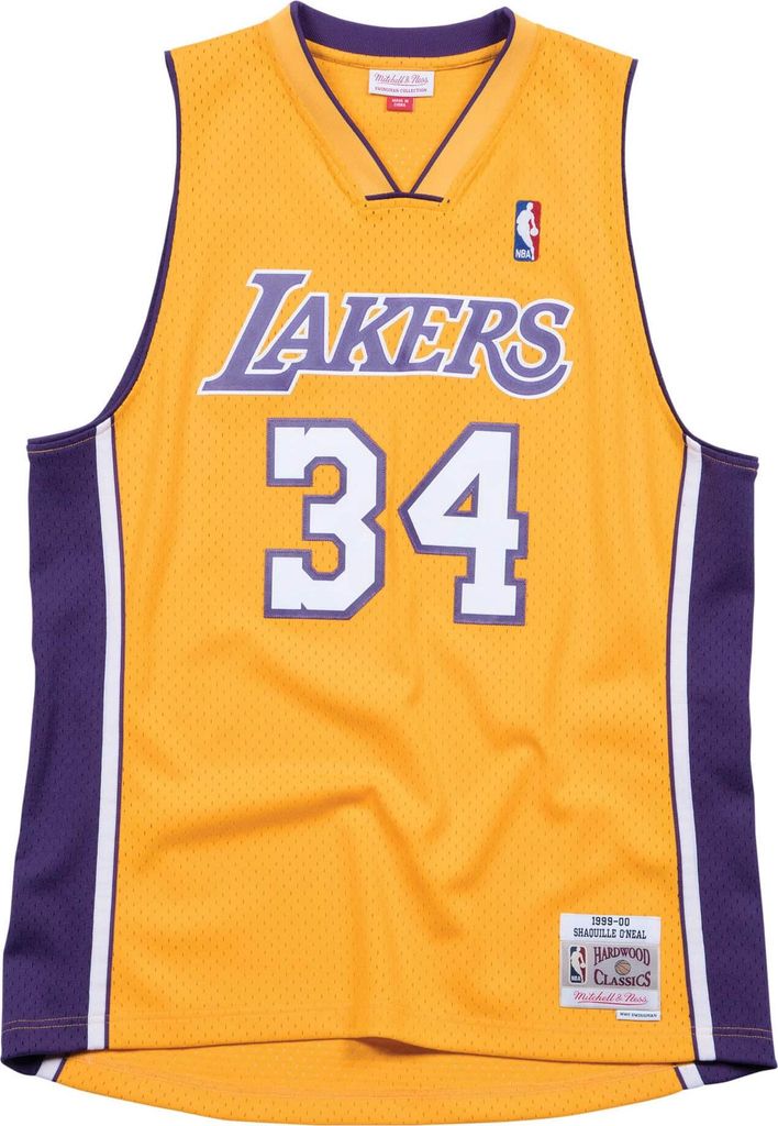 Mitchell & Ness NBA Swingman Jersey Los Angeles Lakers Home 1999-00 Shaquille O'Neal yellow XXL