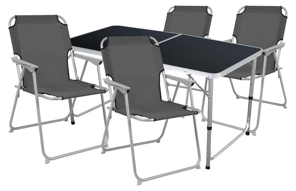ensemble de meubles de camping 5 pièces Black Alu Image du produit 