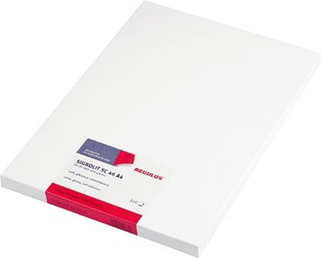 REGULUS Selbstklebefolie SIGNOLIT SC DIN A4 weiß glänzend 100 Stück