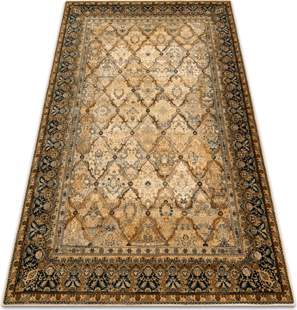 Tapis de Salon en Laine à Motifs Orientaux Cognat - Format 170x235 cm
