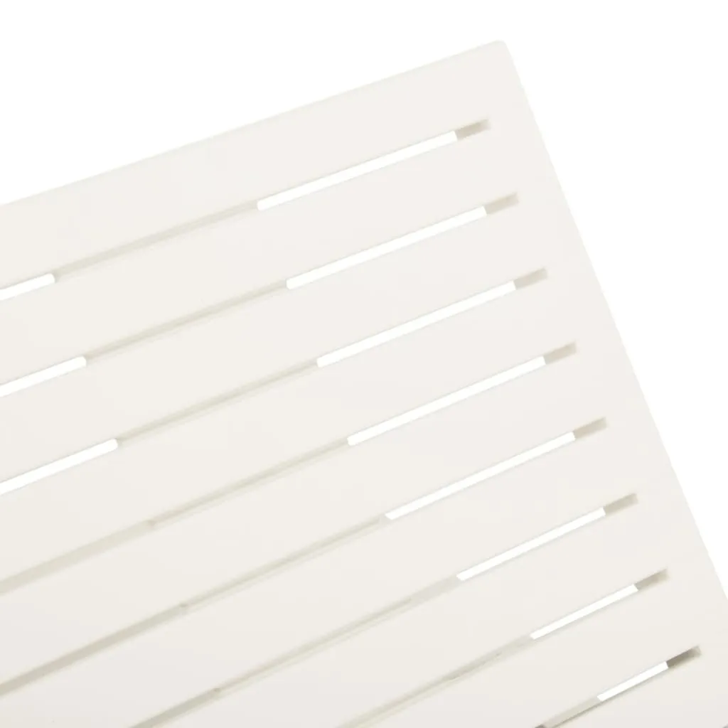 Lettino prendisole in plastica bianco - 6