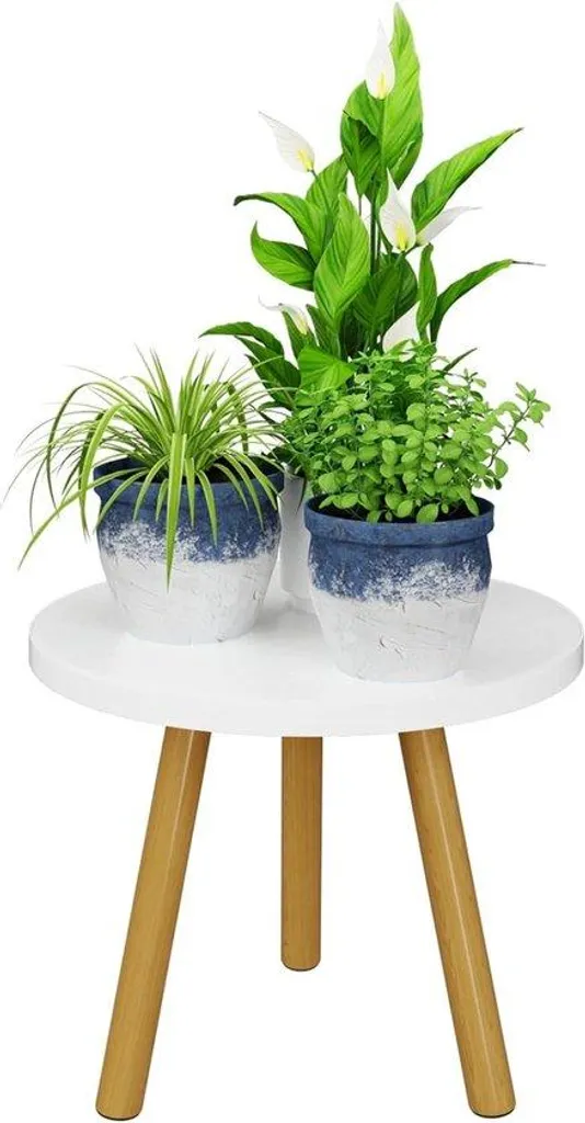 Support pour vase et fleurs 22 cm - Décoration végétale bois pour salon