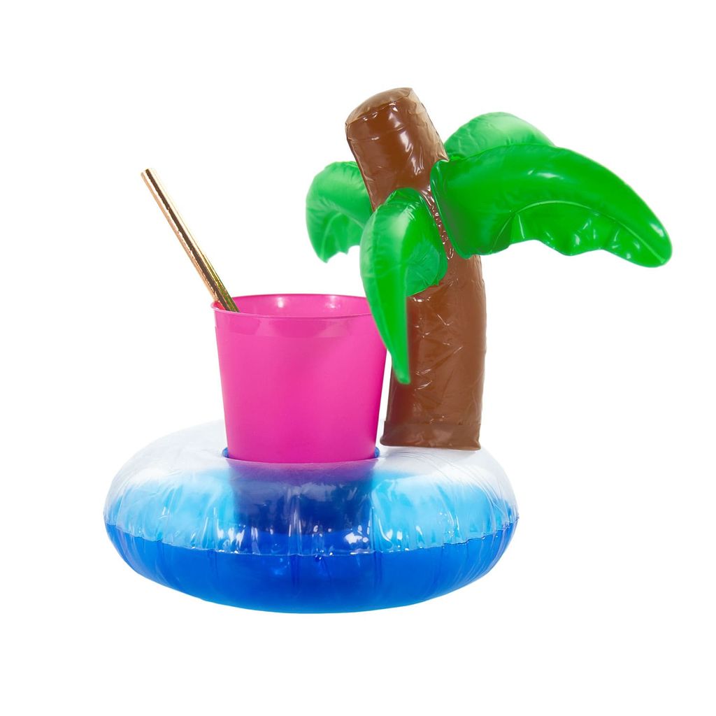 Kokospalme Aufblasbar Getränkehalter Schwimm Badespielzeug Flaschenhalter 