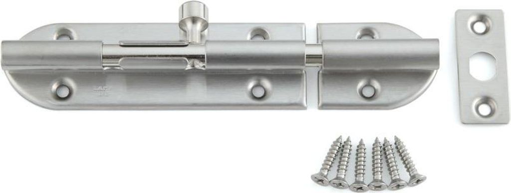 Schubriegel Typ BS Edelstahl gebürstet 90 mm