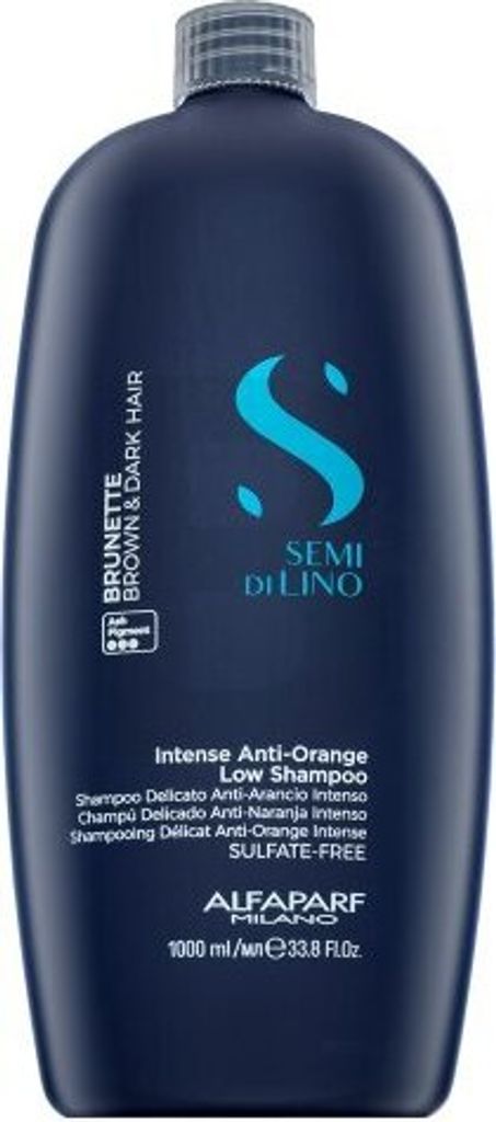 Alfaparf Milano Semi Di Lino Brunette Anti-Orange Low Shampoo neutralisierte Shampoo für braune Farbtöne 1000 ml