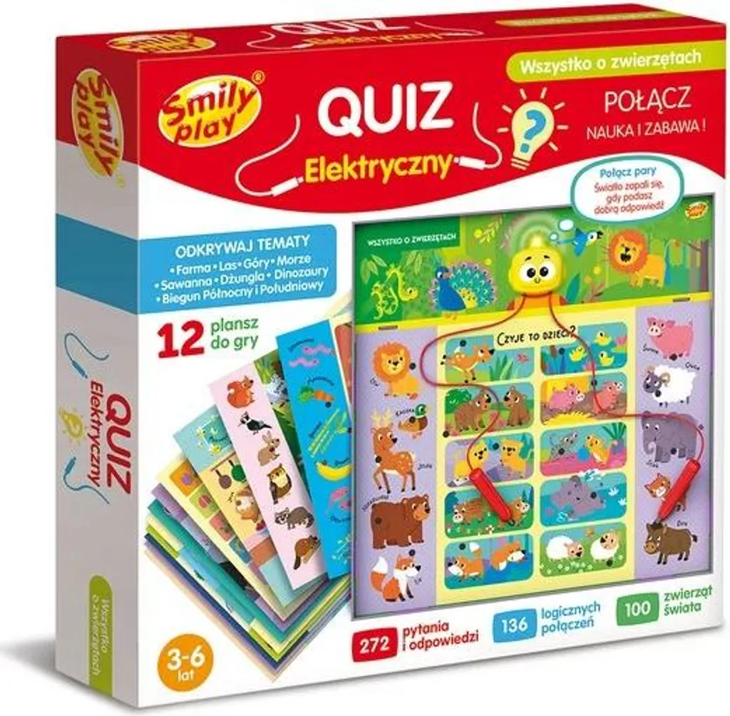 Quiz électrique éducatif pour apprendre les animaux en s'amusant