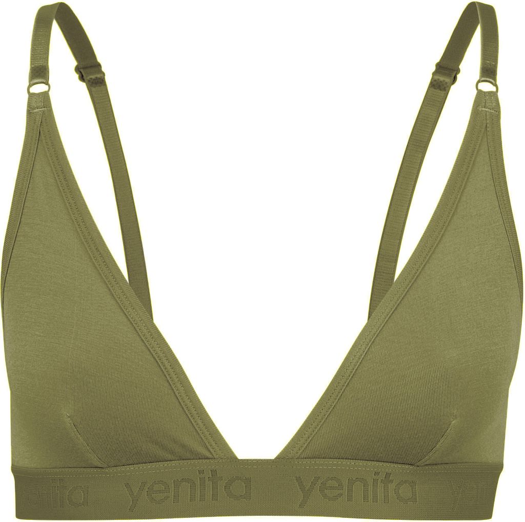 Yenita Bustier Triangel BH aus Viskose S Olive