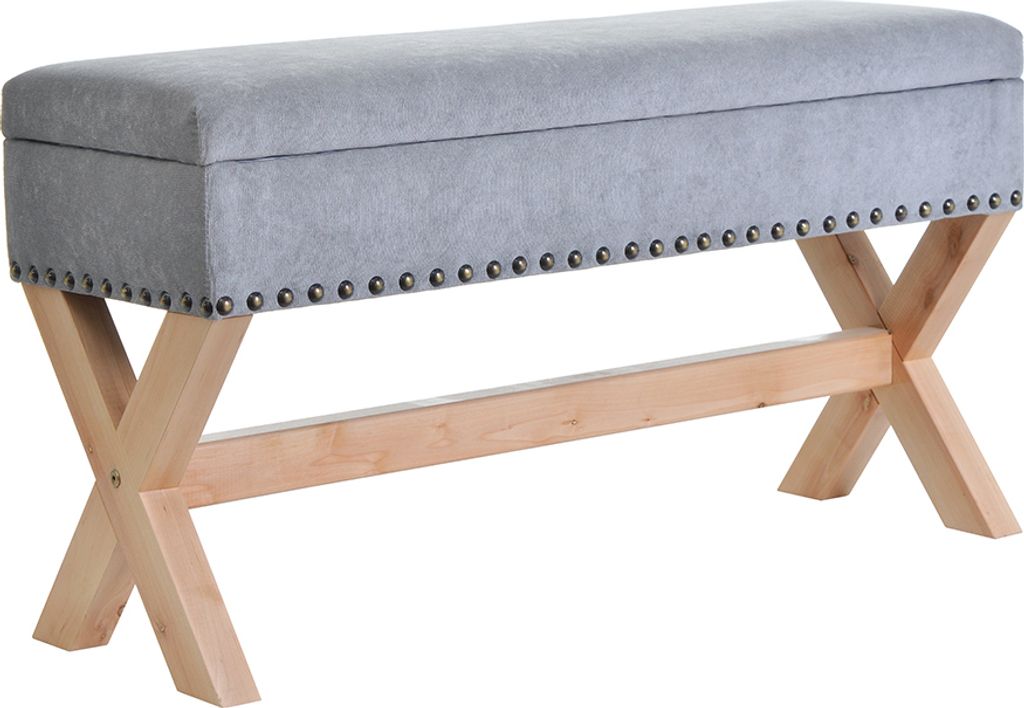 Sitzbank mit Aufbewahrung Bank CHET Massivholz Buche